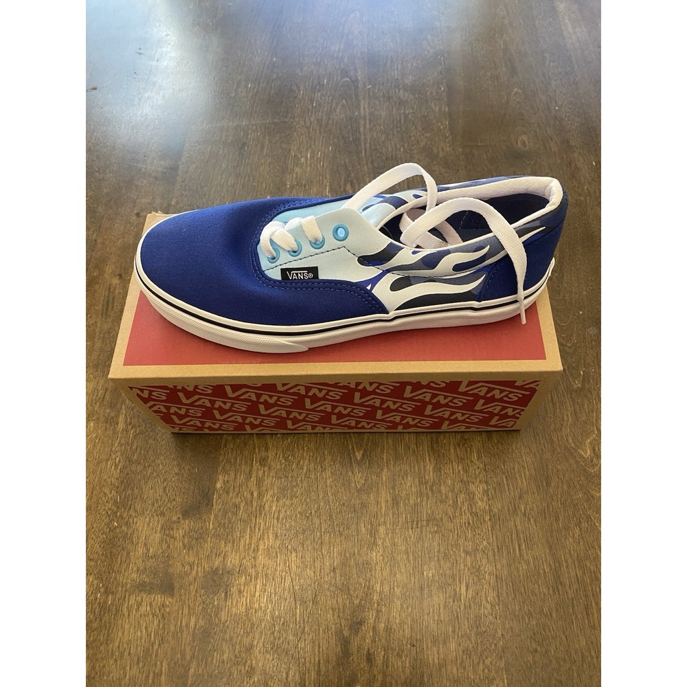Vans Era Camo Flame Shoes Blue Ice Camo Juniors 5 VN0A4UHXABW